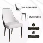 LeisureMod Allure Lot de 4 chaises de salle à manger modernes, assise et dossier rembourrés avec pieds en bois massif, chaises d'appoint contemporaines pour cuisine ou salle à manger