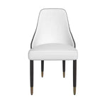 LeisureMod Allure Lot de 4 chaises de salle à manger modernes, assise et dossier rembourrés avec pieds en bois massif, chaises d'appoint contemporaines pour cuisine ou salle à manger