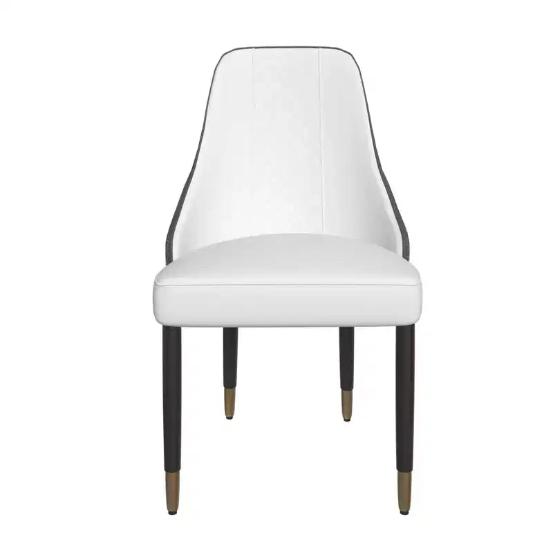 LeisureMod Allure Lot de 4 chaises de salle à manger modernes, assise et dossier rembourrés avec pieds en bois massif, chaises d'appoint contemporaines pour cuisine ou salle à manger