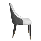 LeisureMod Allure Lot de 4 chaises de salle à manger modernes, assise et dossier rembourrés avec pieds en bois massif, chaises d'appoint contemporaines pour cuisine ou salle à manger