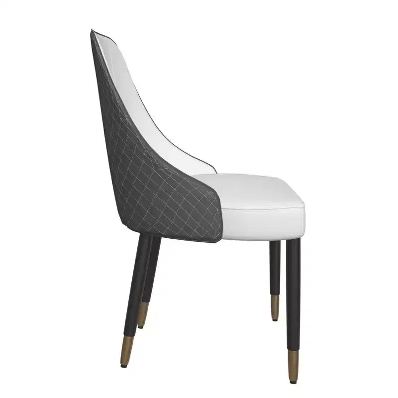 LeisureMod Allure Lot de 4 chaises de salle à manger modernes, assise et dossier rembourrés avec pieds en bois massif, chaises d'appoint contemporaines pour cuisine ou salle à manger