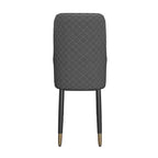 LeisureMod Allure Lot de 4 chaises de salle à manger modernes, assise et dossier rembourrés avec pieds en bois massif, chaises d'appoint contemporaines pour cuisine ou salle à manger