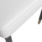 LeisureMod Allure Lot de 4 chaises de salle à manger modernes, assise et dossier rembourrés avec pieds en bois massif, chaises d'appoint contemporaines pour cuisine ou salle à manger