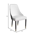 LeisureMod Allure Lot de 4 chaises de salle à manger modernes, assise et dossier rembourrés avec pieds en bois massif, chaises d'appoint contemporaines pour cuisine ou salle à manger