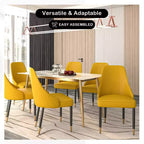 LeisureMod Allure Lot de 4 chaises de salle à manger modernes, assise et dossier rembourrés avec pieds en bois massif, chaises d'appoint contemporaines pour cuisine ou salle à manger