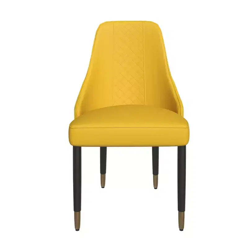 LeisureMod Allure Lot de 4 chaises de salle à manger modernes, assise et dossier rembourrés avec pieds en bois massif, chaises d'appoint contemporaines pour cuisine ou salle à manger