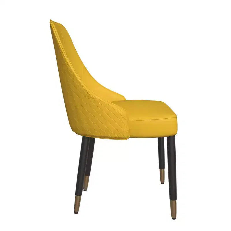 LeisureMod Allure Lot de 4 chaises de salle à manger modernes, assise et dossier rembourrés avec pieds en bois massif, chaises d'appoint contemporaines pour cuisine ou salle à manger