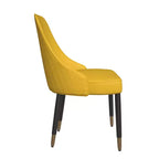 LeisureMod Allure Lot de 4 chaises de salle à manger modernes, assise et dossier rembourrés avec pieds en bois massif, chaises d'appoint contemporaines pour cuisine ou salle à manger