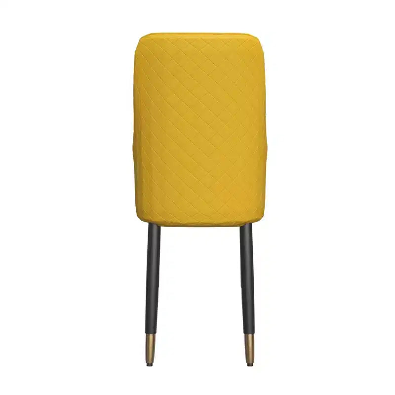 LeisureMod Allure Lot de 4 chaises de salle à manger modernes, assise et dossier rembourrés avec pieds en bois massif, chaises d'appoint contemporaines pour cuisine ou salle à manger