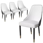 LeisureMod Allure Lot de 4 chaises de salle à manger modernes, assise et dossier rembourrés avec pieds en bois massif, chaises d'appoint contemporaines pour cuisine ou salle à manger