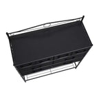 Commode avec 8 tiroirs et étagère à chaussures inférieure de style victorien Household Essentials, noire