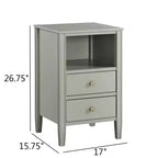 Table de chevet de rangement à 2 tiroirs Comfort Pointe Winsley