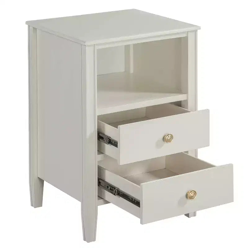 Table de chevet de rangement à 2 tiroirs Comfort Pointe Winsley
