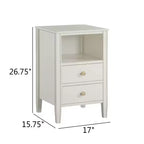 Table de chevet de rangement à 2 tiroirs Comfort Pointe Winsley