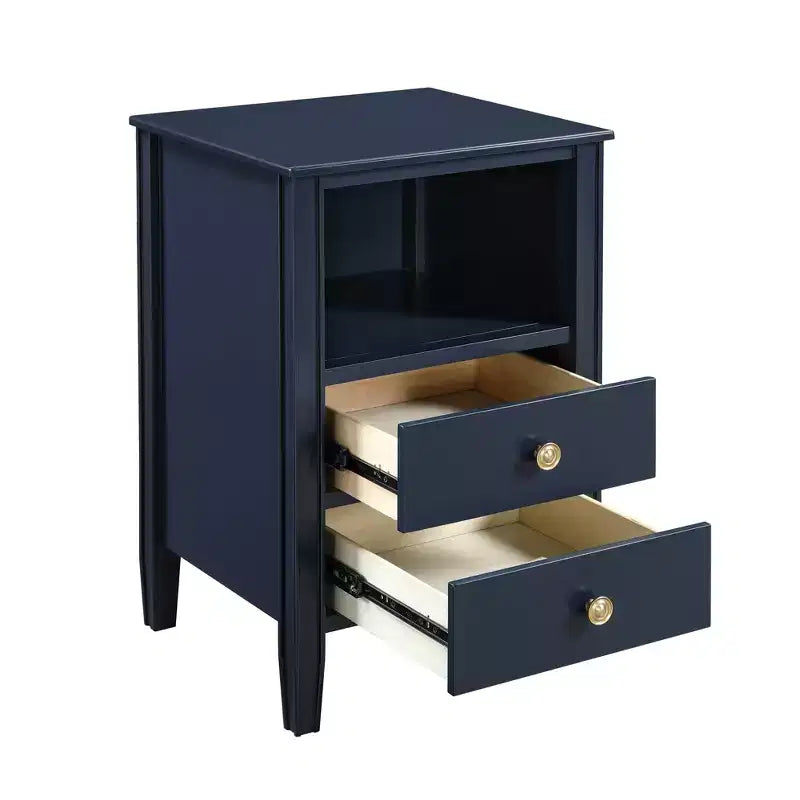 Table de chevet de rangement à 2 tiroirs Comfort Pointe Winsley