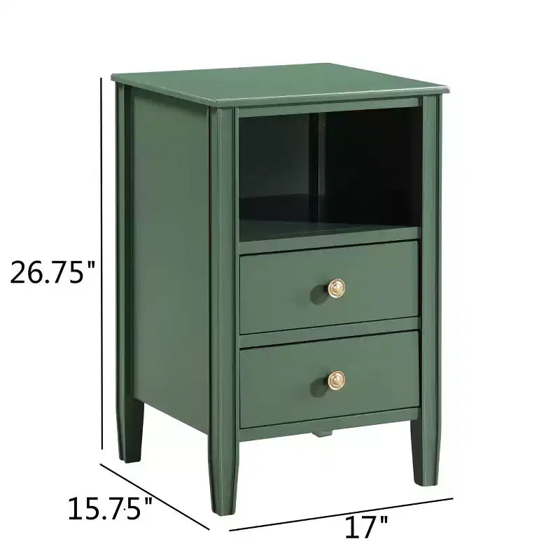 Table de chevet de rangement à 2 tiroirs Comfort Pointe Winsley