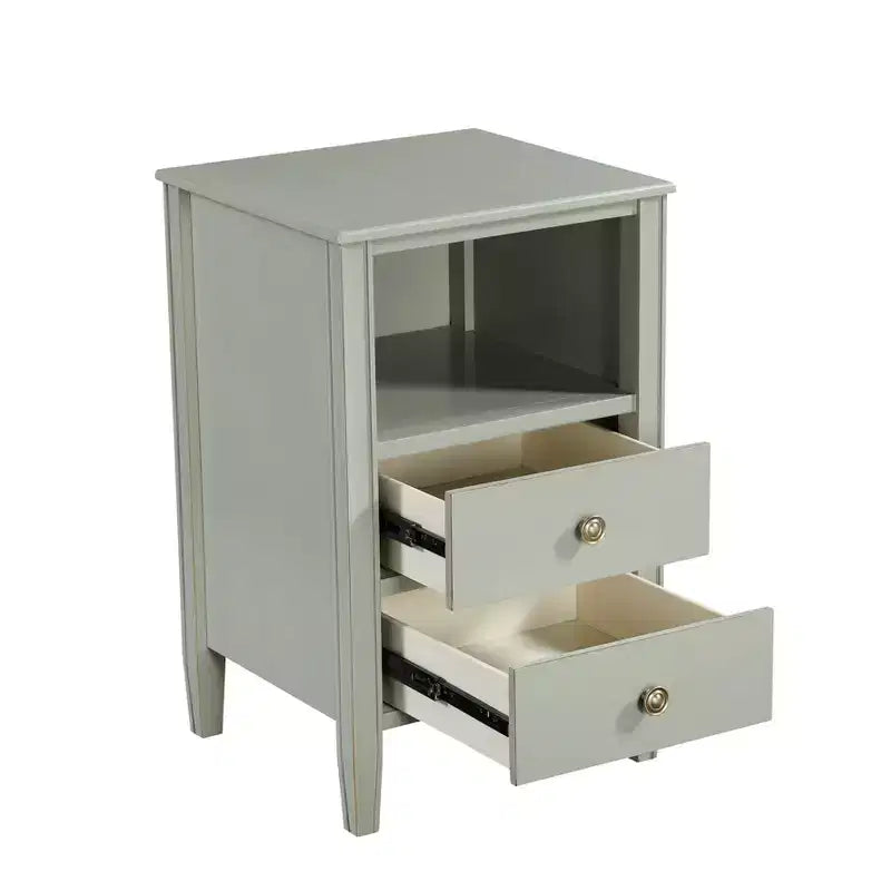 Table de chevet de rangement à 2 tiroirs Comfort Pointe Winsley