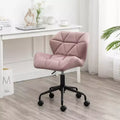 Eldon Diamond Tufted Adjustable Swivel Office Chair, Mauve