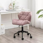 Eldon Diamond Tufted Adjustable Swivel Office Chair, Mauve