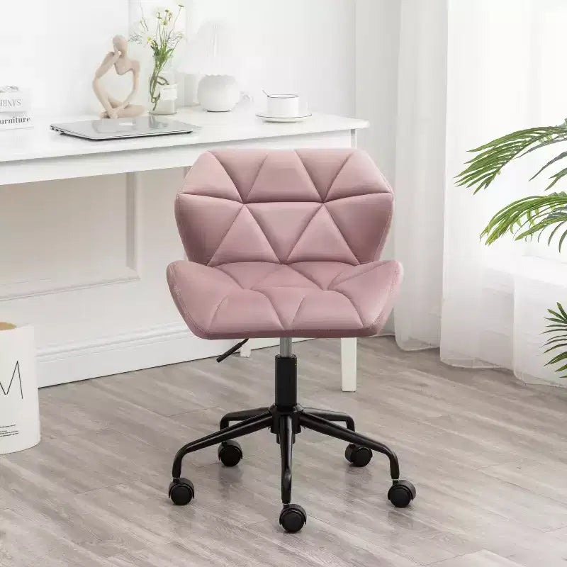 Chaise de bureau pivotante et réglable Eldon capitonnée, Mauve