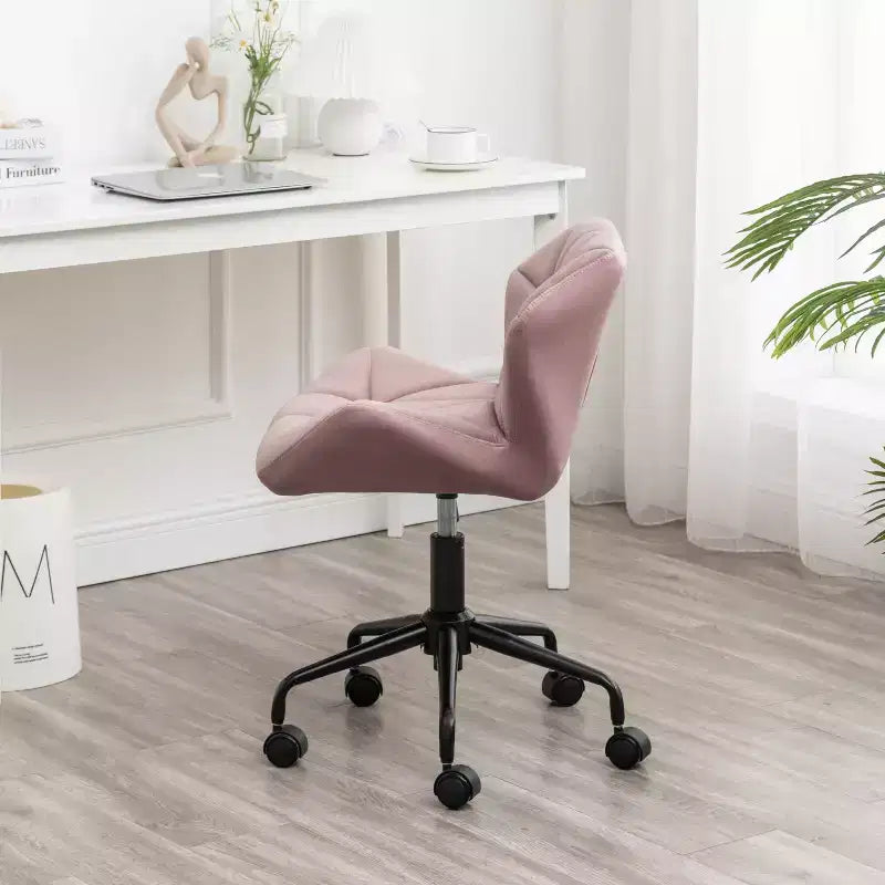 Chaise de bureau pivotante et réglable Eldon capitonnée, Mauve