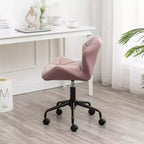 Chaise de bureau pivotante et réglable Eldon capitonnée, Mauve
