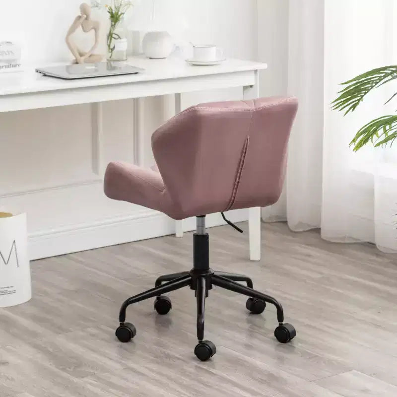 Chaise de bureau pivotante et réglable Eldon capitonnée, Mauve