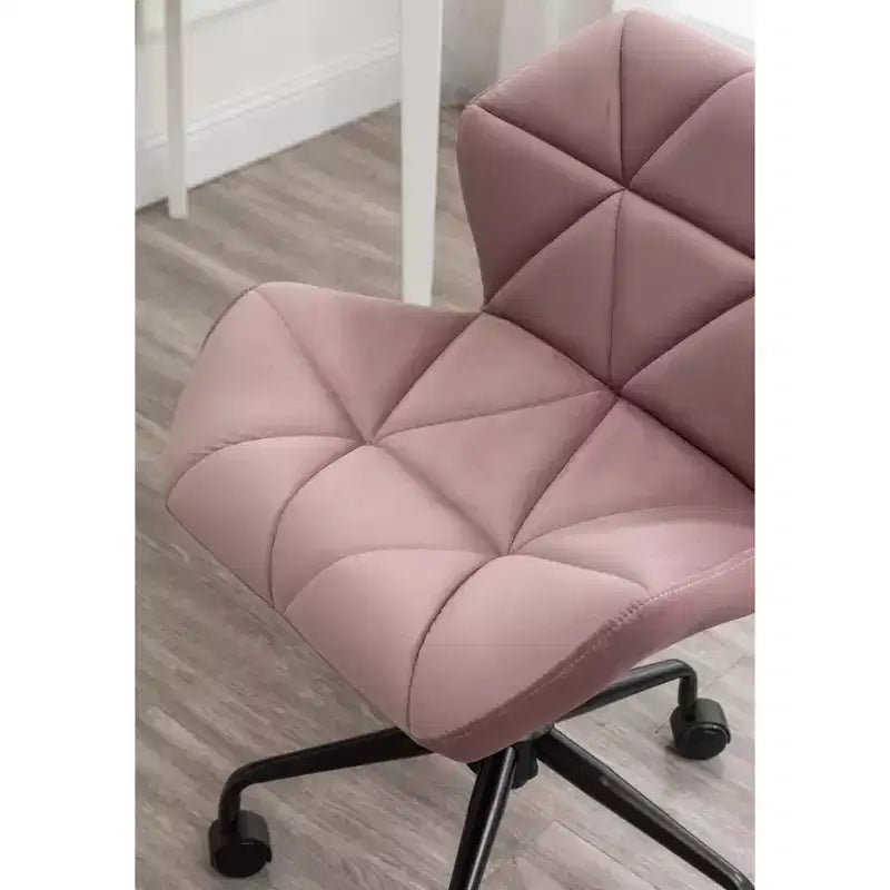 Chaise de bureau pivotante et réglable Eldon capitonnée, Mauve