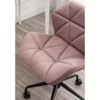 Chaise de bureau pivotante et réglable Eldon capitonnée, Mauve