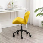 Chaise de bureau pivotante et réglable Eldon avec capitonnage en losanges, jaune