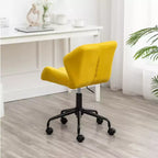 Chaise de bureau pivotante et réglable Eldon avec capitonnage en losanges, jaune