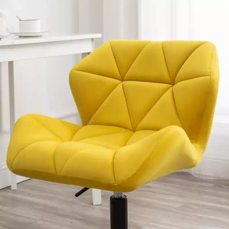 Chaise de bureau pivotante et réglable Eldon avec capitonnage en losanges, jaune