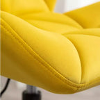 Chaise de bureau pivotante et réglable Eldon avec capitonnage en losanges, jaune