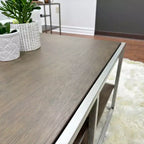 Table basse de salon Roundhill Furniture Padena avec étagère, en métal et bois