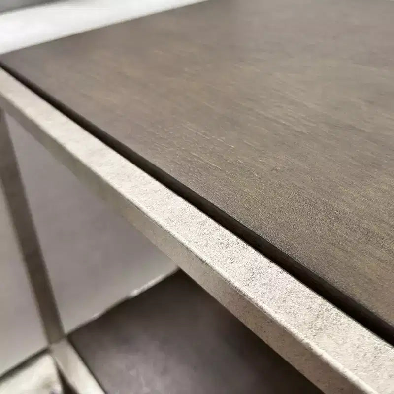 Table basse de salon Roundhill Furniture Padena avec étagère, en métal et bois