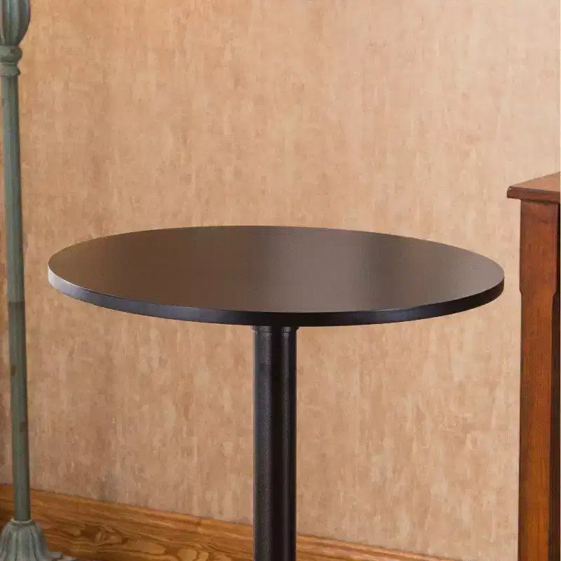 Table de bar ronde ajustable en métal noir Belham de Roundhill Furniture