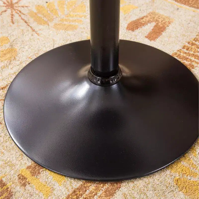 Table de bar ronde ajustable en métal noir Belham de Roundhill Furniture