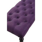 Banc de salle à manger capitonné en tissu avec pieds tournés Leviton, Violet