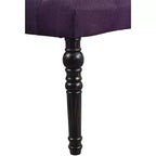Banc de salle à manger capitonné en tissu avec pieds tournés Leviton, Violet