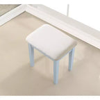 Moniys Wood Moniya Coiffeuse et tabouret, bleu