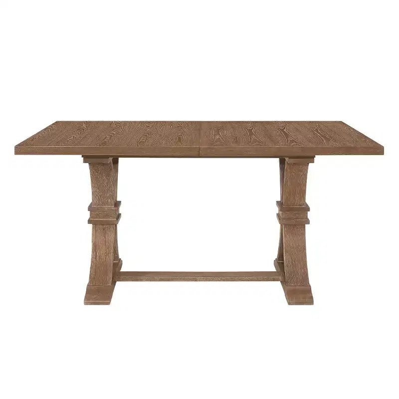 Christopher Knight Home Derring Ensemble de salle à manger extensible 7 pièces en bois rembourré de style campagnard français