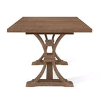 Christopher Knight Home Derring Ensemble de salle à manger extensible 7 pièces en bois rembourré de style campagnard français