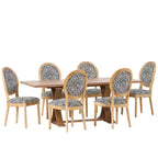 Christopher Knight Home Derring Ensemble de salle à manger extensible 7 pièces en bois rembourré de style campagnard français