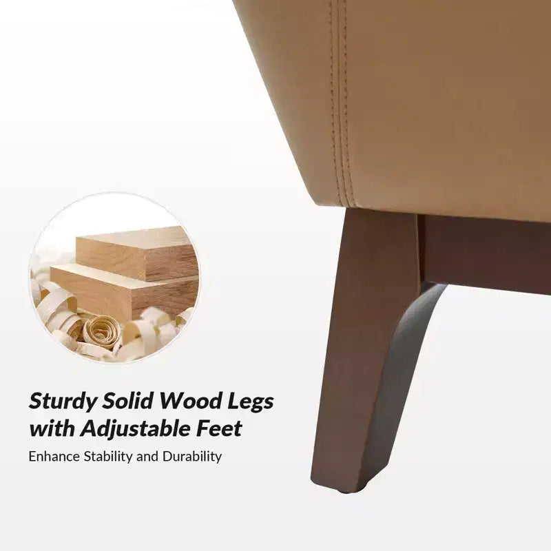 Fauteuil en cuir véritable Numitor Mid-Century Mordern | HULALA HOME