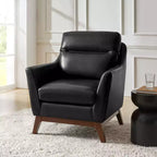 Fauteuil en cuir véritable Numitor Mid-Century Mordern | HULALA HOME