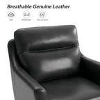Fauteuil en cuir véritable Numitor Mid-Century Mordern | HULALA HOME