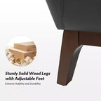 Fauteuil en cuir véritable Numitor Mid-Century Mordern | HULALA HOME
