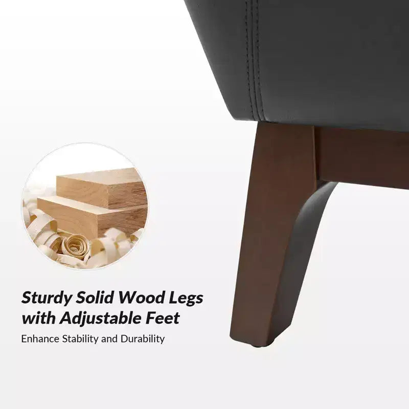 Fauteuil en cuir véritable Numitor Mid-Century Mordern | HULALA HOME