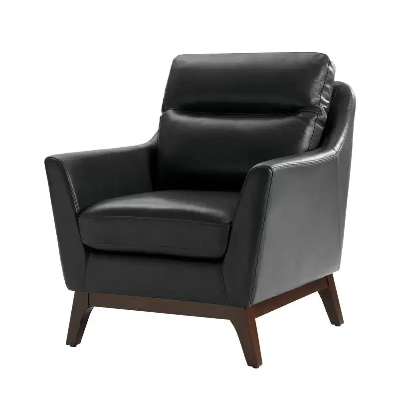 Numitor Mid-Century Mordern Genuine Leather Armchair| HULALA HOME