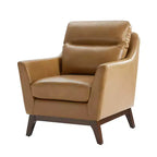 Fauteuil en cuir véritable Numitor Mid-Century Mordern | HULALA HOME